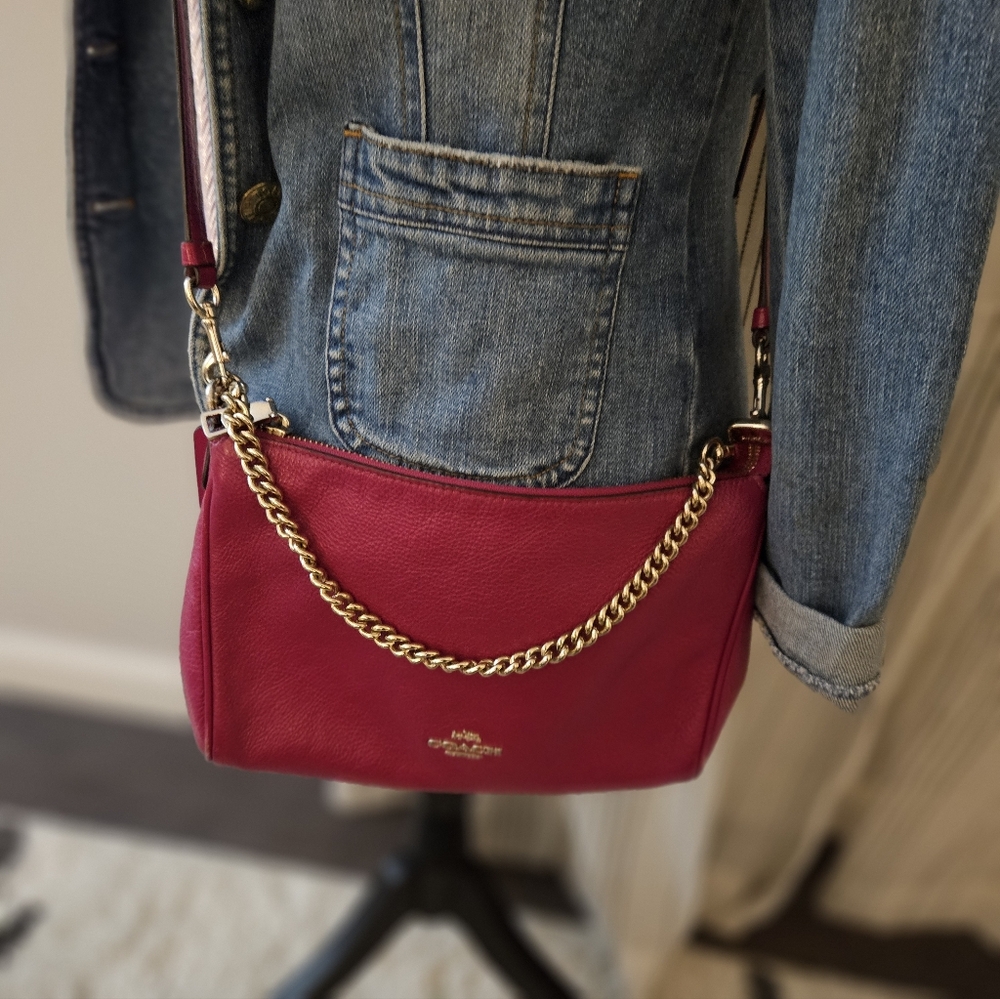 Coach Magenta Leather Crossbody Bag